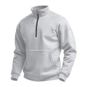 <span class=keywords><strong>Pull</strong></span>-over décontracté en mélange de coton pour homme, col montant zippé, chaud, pour sports transfrontaliers, loisirs, automne, extérieur et <span class=keywords><strong>alpinisme</strong></span> - Product Image 4