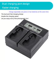 Chargeur de batterie portable AC/DC à double fente LP-E19 LP-E4N pour appareils photo Canon EOS R1 R3 1DX Mark II III 1D Mark IV 1Ds III avec écran LCD