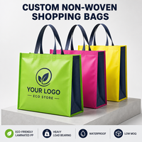 Sac fourre-tout non tissé robuste en gros, sac de courses promotionnel, sacs d'emballage non tissés réutilisables pour le shopping