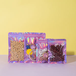 Bolsa de embalaje holográfica 3*4 4*6 para pequeñas empresas, bolsa de paquete ziplock rosa, bolsas de embalaje de gafas de reloj de joyería - Product Image 5