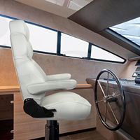 Siège de bateau de luxe personnalisé en cuir Nappa, siège de bateau marin réglable