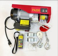Treuil électrique de construction compact PA600 20m avec freinage rapide, câble métallique fixe et boîtier en aluminium