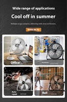 Ventilateur électrique de 12 pouces, haute puissance, faible bruit, 4 vitesses, classe A+++, efficace en termes d'énergie, commercial, domestique, camping, portable