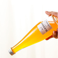 Bouteille de boisson portable EVERSUN en verre transparent 330 ml pour thé froid, jus, eau minérale style Evian, avec couvercle hermétique pour soda