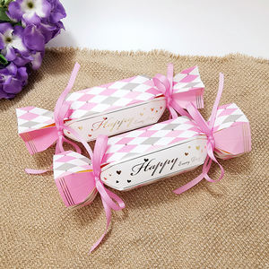 ร้อนขายการออกแบบสี<span class=keywords><strong>แฟนซี</strong></span>กล่องขนมที่มีโบว์ริบบิ้นสำหรับ<span class=keywords><strong>วัน</strong></span><span class=keywords><strong>เกิด</strong></span>ช็อคโกแลตบรรจุภัณฑ์กล่องกระดาษ - Product Image 2