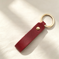 Porte-clés en cuir PU personnalisé avec logo, porte-clés simple en cuir, porte-clés de voiture à accrocher à la ceinture, porte-clés promotionnel