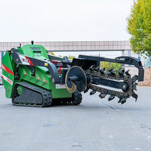 KOSTENLOSER VERSAND <span class=keywords><strong>Mini</strong></span>-Kompaktlader mit EPA-Motor Kleiner Raupenlader mit Grabenfräsen-Zubehör - Product Image 1