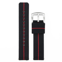 Bestes Nylon-Uhrenarmband 18mm/20mm/22mm mit Edelstahl-Schlaufen und Nadelschnalle, Universelles Schnellverschluss-Elastik-Uhrenarmband als Ersatz