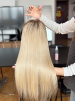 Mini perruque en cheveux humains SHY, cheveux Remy, couverture fine pour cheveux clairsemés, Lace Front, lisses et soyeux, OEM ODM