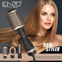 ENZO Multi Styler 4 en 1 Kit de peinado profesional DIY secador de pelo cepillo rizador de pelo peine de aire caliente para todo el cabello