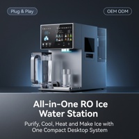 Distributeur d'eau RO de bureau avec machine à glaçons chaud/froid, précision 0,0001 µm, pour bureaux de direction et hôtels, 15 ans d'expérience en usine