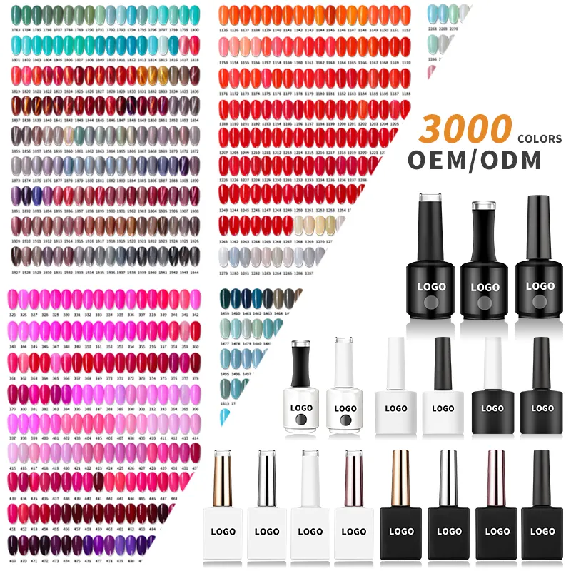 JTING-Proveedores de esmalte de uñas en gel, 3000 colores, uv, OEM, personalizado, tu propia marca, botellas vacías