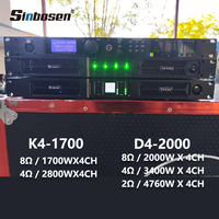 Équipement audio haute puissance, amplificateurs, processeur, fabricant Sinbosen, scène professionnelle pour système de haut-parleurs Line Array