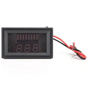 Indicador de capacidad de batería de 12V-72V CC, medidor de voltaje de batería Digital LED, voltímetro de vehículo con batería de litio