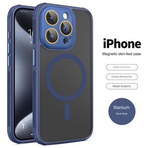 Mờ Mờ Mờ Chống Sốc Từ Trường Hợp Điện Thoại Cho Iphone 16 15 14 13 12 Pro Max Với Pha Lê Ống Kính Máy Ảnh Bảo Vệ - Product Image 5