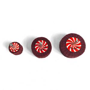 Discos Abrasivos de Láminas No Tejidas Rojos con Ejes de 1/4 de Pulgada Compatibles con Todos los Taladros, Grano 80 - Product Image 2
