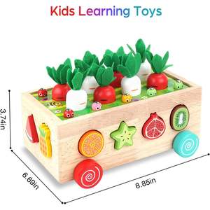 Montessori Wooden Educational <b>Sorting</b> <b>Nesting</b> <b>Stacking</b> <b>Toys</b> for Toddlers 24 Months+ Boys Girls First Birthday KMTJT - Product Image 2