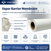 Sous-couche de toiture à haute perméabilité à la vapeur - Empêche la condensation - Membrane respirante imperméable en HDPE - Barrière à vapeur pour toiture et mur