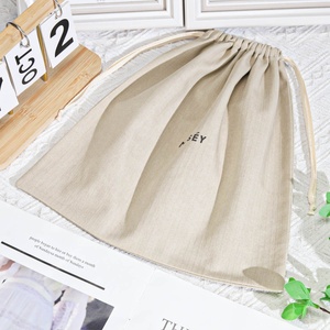กระเป๋าช้อปปิ้งผ้าฝ้ายเฮอร์ริงโบนกระเป๋าใส่รองเท้าพิมพ์โลโก้แบบหรูหรา - Product Image 3