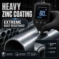 Tuyau en acier galvanisé à chaud JIS G3444 Q235B DN50 3mm 12m pour poteau d'éclairage extérieur