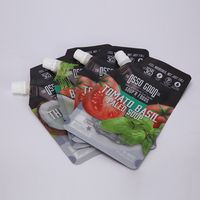 Sachet d'emballage alimentaire durable en PE de 12 oz, 300 ml, 500 ml, avec bec verseur, personnalisable, pour bouillon de bœuf, soupe de tomates, confiture