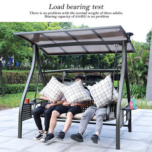 Mecedora de <span class=keywords><strong>hamaca</strong></span> perezosa de Metal moderna para patio al aire libre, jardín, balcón, parque, patio y Escuela con luz de energía Solar - Product Image 6