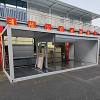 Maison mobile modulaire préfabriquée en acier de 20 pieds, conteneur portable au design moderne pour bureau à domicile, hôtel, magasin, toilettes extérieures