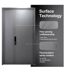 Tùy chỉnh chất lượng cao lối vào cửa nhôm thông minh lối vào duy nhất đúc phía trước nhập cửa hiện đại an ninh cửa cho bán - Product Image 4