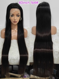 Letsfly 8inch to 40inch Promotion 13x4 Lace Frontal <b>Wigs</b> Human Hair <b>Wigs</b> Straight Black <b>Brown</b> Color 9A Wholesale 180% Available - Product Image 4