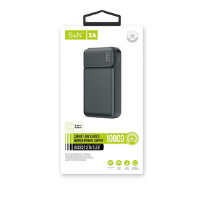 S&N 10000mAh <b>Power</b> Bank 2A <b>USB</b> Dual Port Mobile Charger with LED Display and 3 in 1 <b>Cable</b> - Product Image 3
