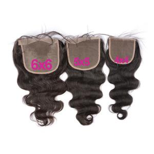 马来西亚体波6x6蕾丝闭合100% 人发自由部分闭合薄透明高清蕾丝正面闭合5x5 4x4 - Product Image 3