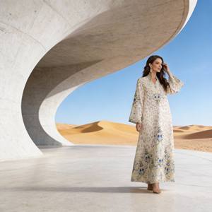 Robe Abaya en Polyester Imprimé Élégante Personnalisée Luxe pour Femmes Musulmanes Vente en Gros OEM - Product Image 4