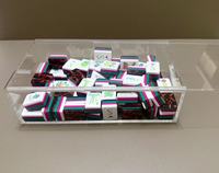 Boîte de rangement pour mahjong en acrylique transparent haut de gamme, style américain, boîte de rangement pour 160 tuiles de mahjong