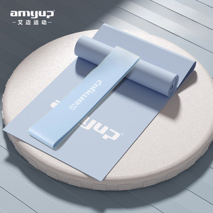 Bande de résistance Amyup 600*50*0.5mm 15lbs rose, portable pour le yoga et la remise en forme - Product Image 4