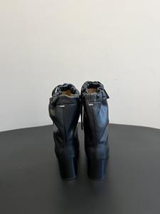 Botines de moda para mujer con punta abierta y Punta abierta de cuero genuino con forro térmico botas <span class=keywords><strong>Tabi</strong></span> de tacón grueso para verano e invierno - Product Image 4