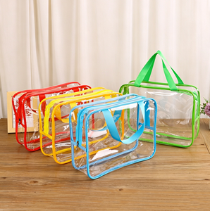 Custom Logo <b>Clear</b> PVC Cosmetic <b>Bag</b> Zipper <b>Bag</b> Transparent Travel <b>Toiletry</b> <b>Bag</b> Portable Vinyl Storage Handbag for Makeup - Product Image 3