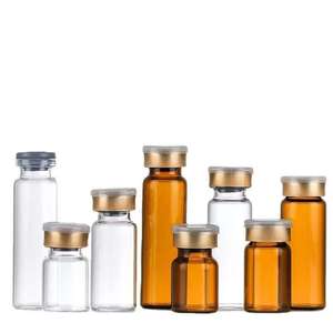 Fiale in Vetro Borosilicato da 5ml 10ml 15ml 20ml <span class=keywords><strong>30ml</strong></span> 50ml 60ml 100ml 120ml per Uso Farmaceutico e Cosmetico con Tappo - Product Image 2