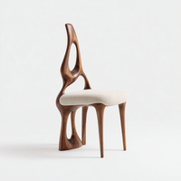 Ensemble de chaises de salle à manger en bois massif, design moderne, table de cuisine rembourrée à dossier haut, meubles de luxe pour restaurant, café, hôtel