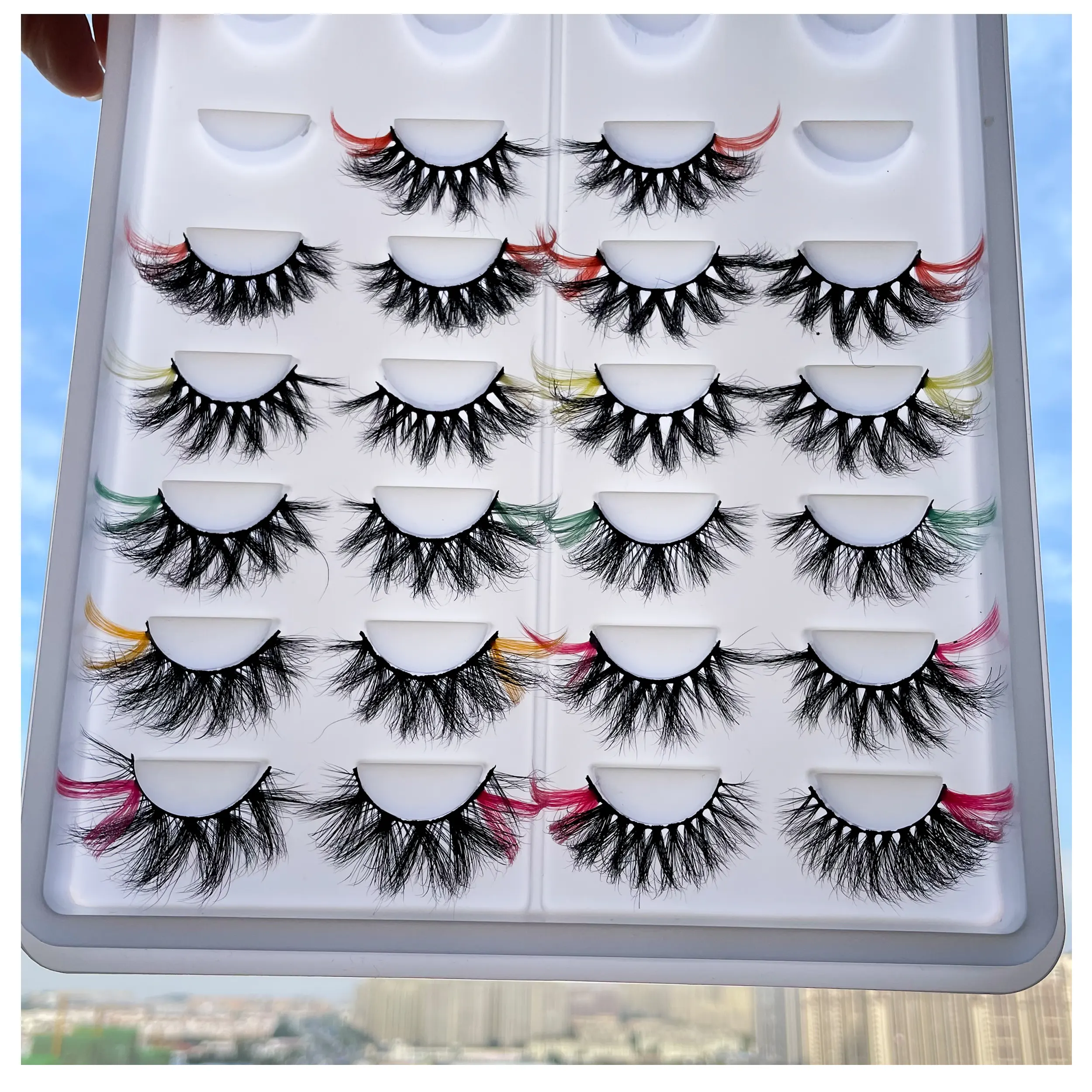 Neue schöne Schmetterling Farbe Urlaub Halloween Wimpern Hersteller Dick Handmade 4d 3d Nerz Wimpern Verkäufer