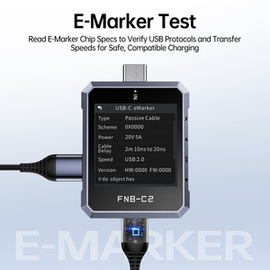 Testeur <span class=keywords><strong>USB</strong></span> FNIRSI FNB-C2 PD3.1 QC, voltmètre, ampèremètre, compteur de puissance, adaptateur de câble Type-C, 4-28V 7A, surveillance en temps réel - Product Image 4