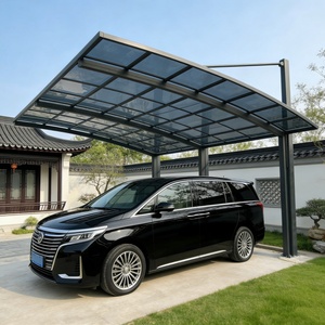 Moderno Carport in Alluminio <span class=keywords><strong>a</strong></span> <span class=keywords><strong>Sbalzo</strong></span> con <span class=keywords><strong>Tettoia</strong></span> Impermeabile <span class=keywords><strong>per</strong></span> Parcheggio Senza Ostacoli - Product Image 5