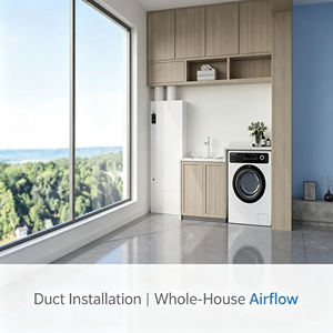 Ventilatore a Recupero di Energia 260m3/h per Uso Domestico e Scolastico, Sistema Mini di Ventilazione a Recupero Totale del Calore per Hotel e Campus - Product Image 2