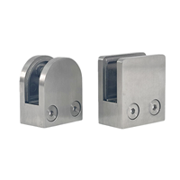 Pince en verre sans cadre pince en acier inoxydable pince en verre plat support support fenêtre balustrade matériel d'escalier
