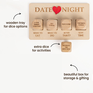 Date Night <strong>Dice</strong> Take Out <strong>Dice</strong> For Couples Portable Couple Wooden <strong>Dice</strong> Kit For Adults Women <strong>Men</strong> Husband Girlfriend Boyfriend - Product Image 2