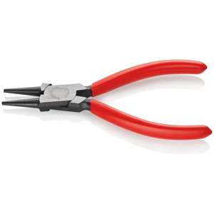 KNIPEX 22 01 140 Pince à bec rond revêtement plastique noir atramentisée 140 mm - Product Image 2