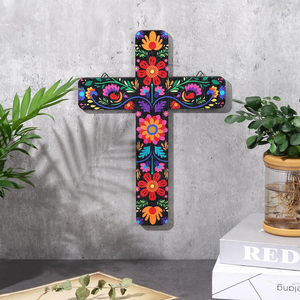 Letrero de Madera con Forma de Crucifijo <span class=keywords><strong>Mexicano</strong></span>, Cruz de Madera con Jesús para Decoración del Hogar, Regalo Cristiano, Productos Religiosos Católicos - Product Image 6