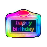 Pantalla LED acrílica portátil iluminada y programable para eventos transfronterizos, con desplazamiento, pantalla grande, logotipo personalizable e imprimible