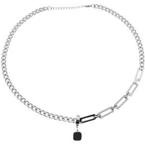 Collana a <span class=keywords><strong>catena</strong></span> con ciondolo HipHop in acciaio inossidabile alla moda, Versatile Design semplice per catene di moda per feste - Product Image 5