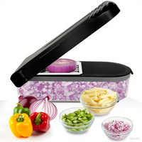 Bpa Gratis Multifunctioneel Keukengereedschap Uiensnijder 13 In 1 Groentesnijder Shredder Handgraspen Fruitgroente Chopper