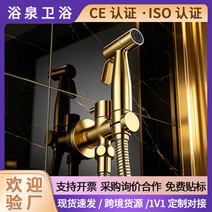 Austenite Bidet Faucet Brushed Gold Stainless Steel Single Hole Multi Function With All Copper Valve Core - Product Image 4